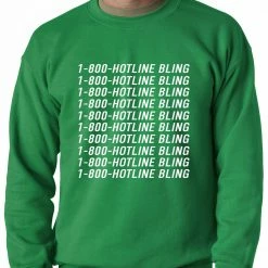 Bewild 1-800-HotlineBling Adult Crewneck Hip-Hop Inspired Clothing