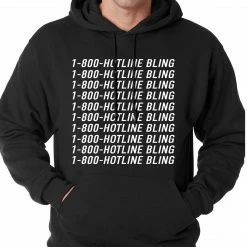 Bewild Hip-Hop Inspired Clothing 1-800-HotlineBling Adult Hoodie