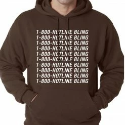 Bewild Hip-Hop Inspired Clothing 1-800-HotlineBling Adult Hoodie