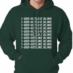 Bewild Hip-Hop Inspired Clothing 1-800-HotlineBling Adult Hoodie