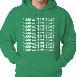 Bewild Hip-Hop Inspired Clothing 1-800-HotlineBling Adult Hoodie