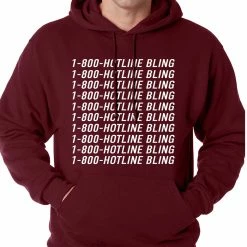 Bewild Hip-Hop Inspired Clothing 1-800-HotlineBling Adult Hoodie