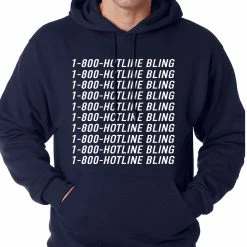 Bewild Hip-Hop Inspired Clothing 1-800-HotlineBling Adult Hoodie