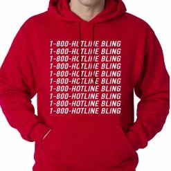 Bewild Hip-Hop Inspired Clothing 1-800-HotlineBling Adult Hoodie
