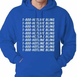 Bewild Hip-Hop Inspired Clothing 1-800-HotlineBling Adult Hoodie