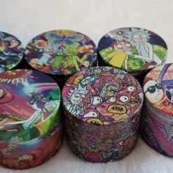 Bewild Herb Grinders - Rick & Morty Sublimated Aluminum 3 Chamber Grinder