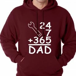 Bewild 24+7+365 = Dad Father's Day Adult Hoodie Positive Reinforcement