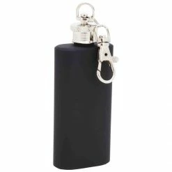 Bewild Flasks 2oz Stainless Steel Matte Black Keychain Flask