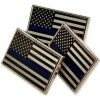 Bewild 3 Pack Of Thin Blue Line American Flag Police Support Lapel Pins