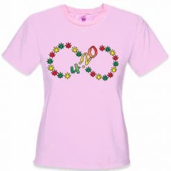 Bewild Cool Funny & Offensive 420 Infinity Girl's T-Shirt