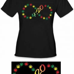 Bewild Cool Funny & Offensive 420 Infinity Girl's T-Shirt