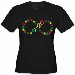 Bewild Cool Funny & Offensive 420 Infinity Girl's T-Shirt