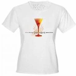 Bewild Cool Funny & Offensive 5 O'clock Somewhere Cosmopolitan Girls T-Shirt