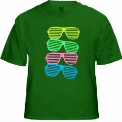 Bewild 80's Style Sunglasses Black Light Responsive T-Shirt 18 Bewild 80's Style Sunglasses Black Light Responsive T-Shirt