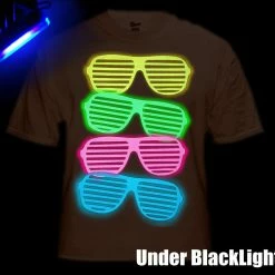Bewild 80's Style Sunglasses Black Light Responsive T-Shirt 21 Bewild 80's Style Sunglasses Black Light Responsive T-Shirt