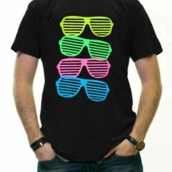 Bewild 80's Style Sunglasses Black Light Responsive T-Shirt 22 Bewild 80's Style Sunglasses Black Light Responsive T-Shirt
