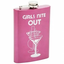 Bewild Flasks 8oz Martini Glass Girls Nite Out Stainless Steel Flask