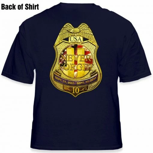 Bewild 9/11 10th Anniversary NYPD Memorial T-Shirt Positive Reinforcement