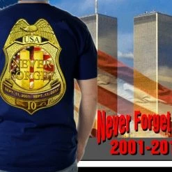 Bewild 9/11 10th Anniversary NYPD Memorial T-Shirt Positive Reinforcement