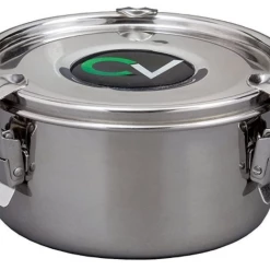 Rolling Machines & Storage CVault Stainless Steel Humidity Control Stash Container W/Humidity Pack