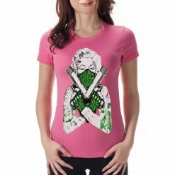Bewild Marijuana Monroe "Gangster" Girl's T-Shirt Cool Funny & Offensive