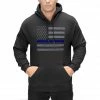 Bewild Police Thin Blue Line American Flag - Support Police Department Horizontal Adult Hoodie 1 Bewild Police Thin Blue Line American Flag - Support Police Department Horizontal Adult Hoodie