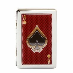 Bewild Aces Playing Cards Cigarette Case For Regular Size And 100's