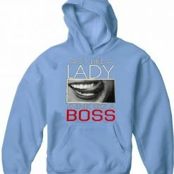 Bewild Cool Funny & Offensive Act Like A Lady Think Like A Boss Adult Hoodie