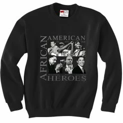 Bewild African American Hero Icons Crewneck Nationality & Ethnic