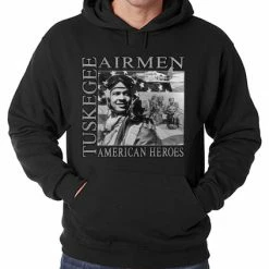 Bewild African American Heroes - Tuskegee Airmen Adult Hoodie Nationality & Ethnic