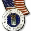 Bewild Air Force With Flag Lapel Pin Lapel Pins