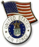 Bewild Air Force With Flag Lapel Pin Lapel Pins