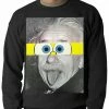 Bewild Albert Sponge-stein Adult Crewneck Cool Funny & Offensive