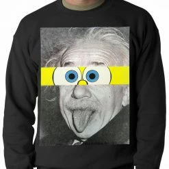 Bewild Albert Sponge-stein Adult Crewneck Cool Funny & Offensive