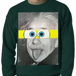 Bewild Albert Sponge-stein Adult Crewneck Cool Funny & Offensive