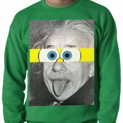 Bewild Albert Sponge-stein Adult Crewneck Cool Funny & Offensive