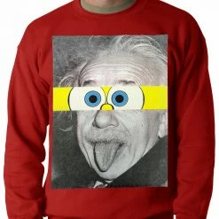 Bewild Albert Sponge-stein Adult Crewneck Cool Funny & Offensive