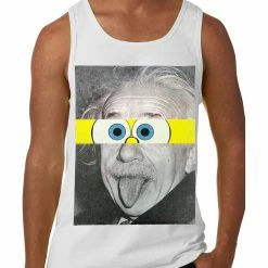 Bewild Cool Funny & Offensive Albert Sponge-stein Tank Top