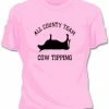 Bewild Cool Funny & Offensive All County Cow Tipping Girls T-Shirt