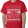 Bewild Holiday Prints All I'm Asking For Is You Mens T-shirt 2 Bewild Holiday Prints All I'm Asking For Is You Mens T-shirt