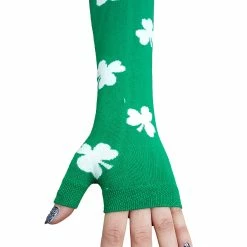 Bewild All Over Shamrocks Arm Warmers (Green With White Shamrocks)