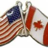 Bewild Lapel Pins American And Canadian Flag Lapel Pin