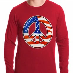 Bewild American Flag Peace Sign Thermal Shirt Nationality & Ethnic 7 Bewild American Flag Peace Sign Thermal Shirt Nationality & Ethnic