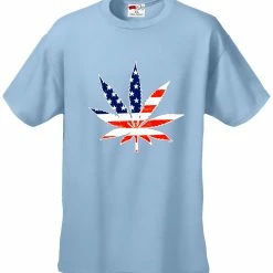 Bewild American Flag Pot Leaf Men's T-Shirt