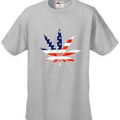 Bewild American Flag Pot Leaf Men's T-Shirt