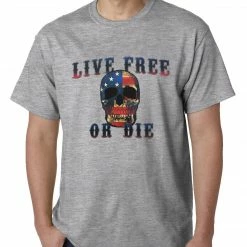 Bewild American Flag Skull - Live Free Or Die Mens T-shirt 15 Bewild American Flag Skull - Live Free Or Die Mens T-shirt