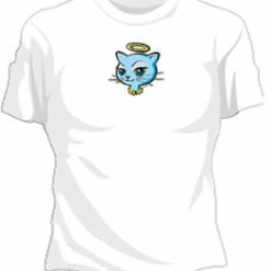 Bewild Cool Funny & Offensive Angel Kitty Girls T-Shirt