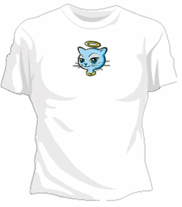 Bewild Cool Funny & Offensive Angel Kitty Girls T-Shirt 3 Bewild Cool Funny & Offensive Angel Kitty Girls T-Shirt