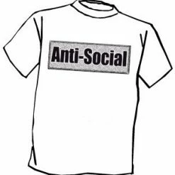 Bewild Anti-Social T-Shirt Cool Funny & Offensive