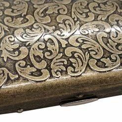 Bewild Cigarette Cases Antique Brass Paisley Cigarette Case (Regular Size Cigarettes)